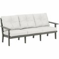 Polywood Lakeside Slate Grey / Natural Linen Deep Seating Sofa 6334413GY152